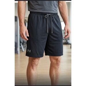 Under Armour Mens Black Mesh Basketball Athletic Gym Shorts Size Medium